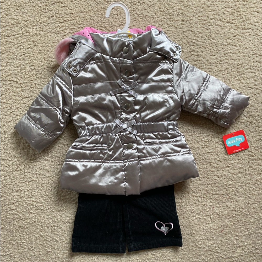 NWT Sears Kids Play Infant Girl Poodle 3 Pc. Set (Size: 12 Months)
